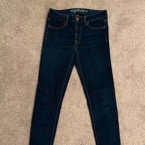 American Eagle Dark Blue Jeggings Jeans